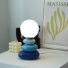 Pebluxe Minimalistische LED Tischlampe | Keramik & Glas | USB-Anschluss | Elegante Beleuchtung für Zuhause & Büro