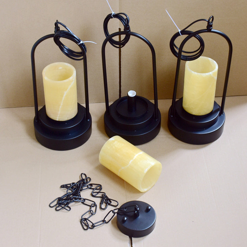 HempCandle Industrielle Pendelleuchte | Vintage Seil-Design | 1-flammige LED-Hängeleuchte | Rustikaler Stil
