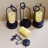 HempCandle Industrielle Pendelleuchte | Vintage Seil-Design | 1-flammige LED-Hängeleuchte | Rustikaler Stil