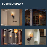 Torcina FlameGlow Wandleuchte | Vintage Design | Fackelstil | 1-flammig | Kreative Wandbeleuchtung