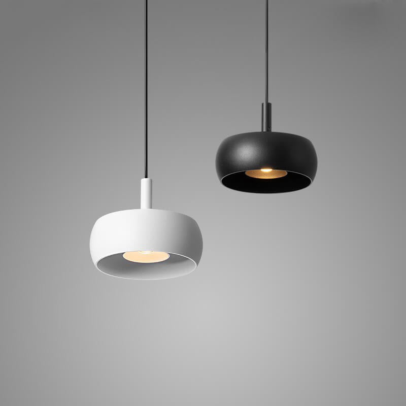 Illuro Nordic Minimalist Pendelleuchte | Aluminium-Kuppel | LED Deckenleuchte | Höhenverstellbar | Für Esszimmer & Büros