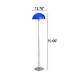 AuroraDome Nordic Vintage Acryl LED Stehlampe | Klarer Kuppelschirm | 3 Lichtfarben | Elegantes Design für Wohnräume