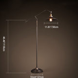 IronLoom Stehlampe mit langem Arm | Zylindrischer Lampenschirm | Industrielles Design für Schlafzimmer & Wohnzimmer