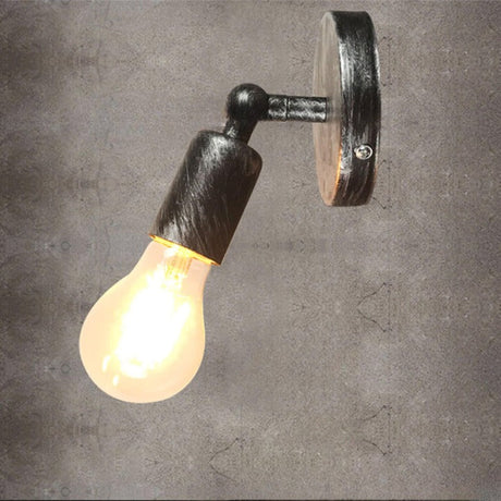 Lumiron Vintage Wandleuchte | Industrielles Design | Exponierte Glühbirne | Wandlampe im Retro-Stil