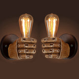 CastForte Vintage Wandlampe mit Harz-Faust-Design | 1 Licht | Einzigartige Beleuchtung für Wohnzimmer & Büro