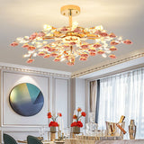 LustraRose Elegance | Keramik Kristall Kronleuchter | 6/7/8-flammig | Luxuriöse Beleuchtung