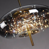 LumoSphere Nordic Pendelleuchte | Zylinder Oval Design | Glas-Lampe | Dimmbares LED Licht | Schlafzimmer & Wohnräume