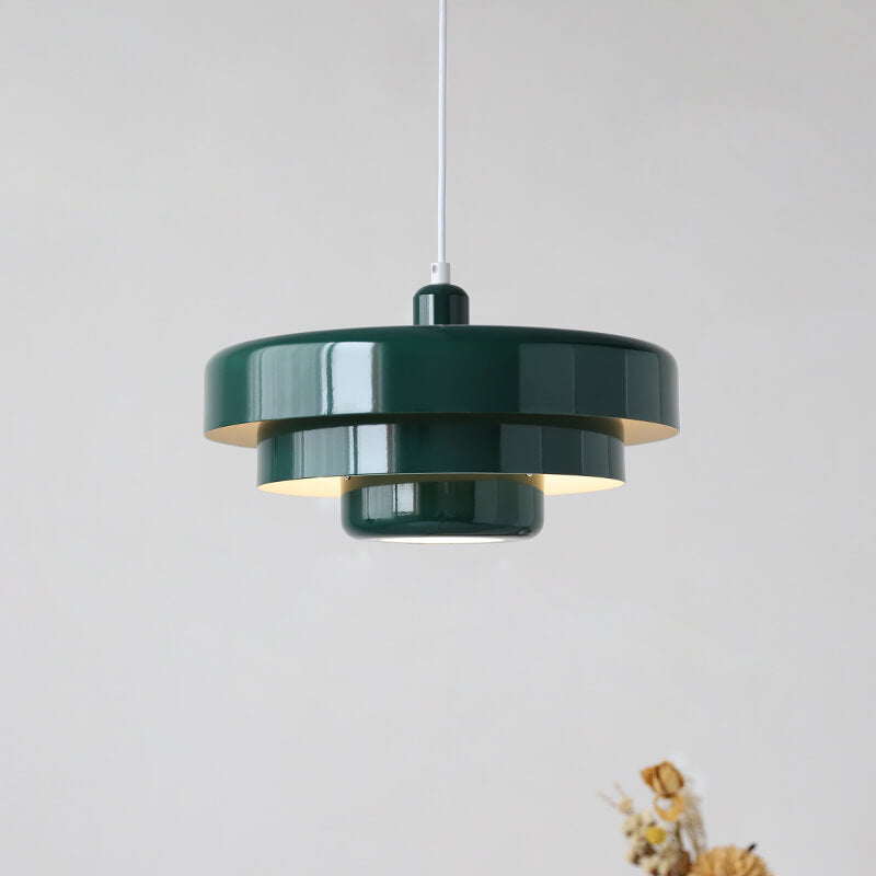 LayerLight Vintage Nordic Pendelleuchte | Mehrschichtiges Metall-Design | 1-flammige Hängelampe für Esszimmer & Küche