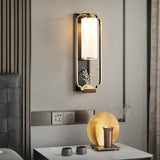 Luminaria Moderne Wandlampe | Kupfer & Glas | Chinesisches Design | Säulenring-Licht