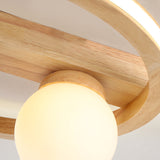 Velustra Nordic Holz LED Deckenleuchte | Modernes Design | Energieeffizient | Runde Holzlampe für Zuhause