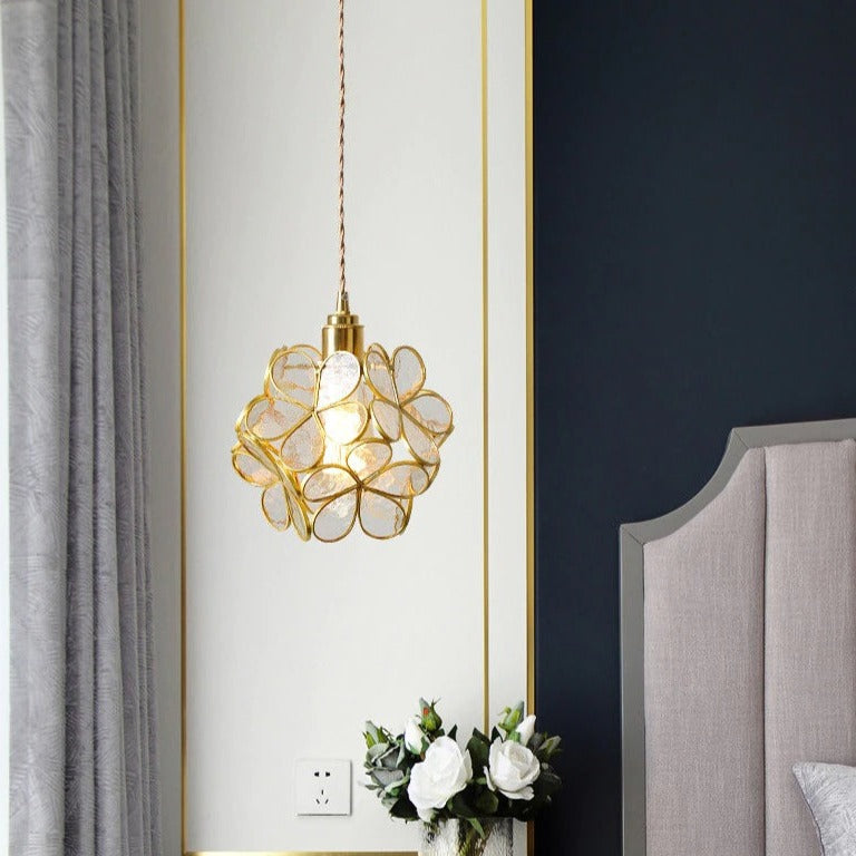 PetalGlow Glasblütenblatt-Pendelleuchte | Nordischer Stil | Elegantes Design für Ess- & Wohnzimmer