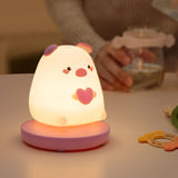 Luminio PalsTier Nachtlicht | Kreatives Silikondesign | Wiederaufladbar via USB | Deko-Tischlampe für Kinder