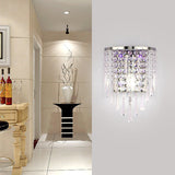 LuxeRadii Kristall Wandleuchte | Halbrunde Luxuslampe | Edelstahl & Perlen Design | 1-Licht Wandbeleuchtung