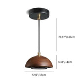 LumoDome Nordic Design Holz-Glas Pendelleuchte | Minimalistisch | LED Beleuchtung | Dekorative Hängeleuchte