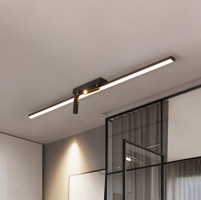 Linevo Minimalistische LED Deckenleuchte | Langstreifen-Design | Spotlight Beleuchtung | Energieeffizient & Modern