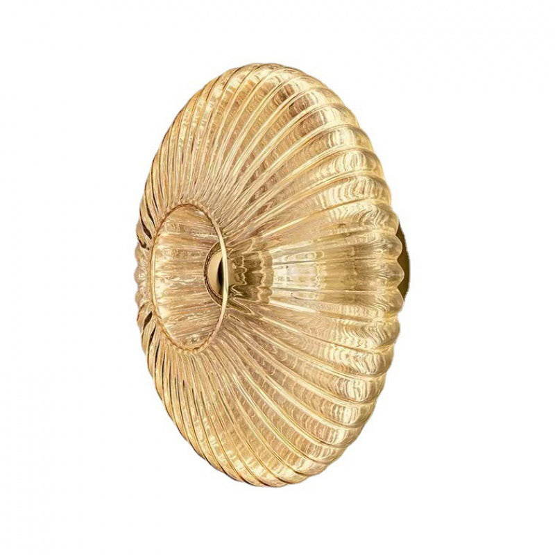 GlowDisc Vintage Wandleuchte | Strukturiertes Glas | Zeitloses Design