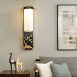 Luminaria Moderne Wandlampe | Kupfer & Glas | Chinesisches Design | Säulenring-Licht