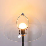 AuroraDome Nordic Vintage Acryl LED Stehlampe | Klarer Kuppelschirm | 3 Lichtfarben | Elegantes Design für Wohnräume