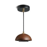LumoDome Nordic Design Holz-Glas Pendelleuchte | Minimalistisch | LED Beleuchtung | Dekorative Hängeleuchte