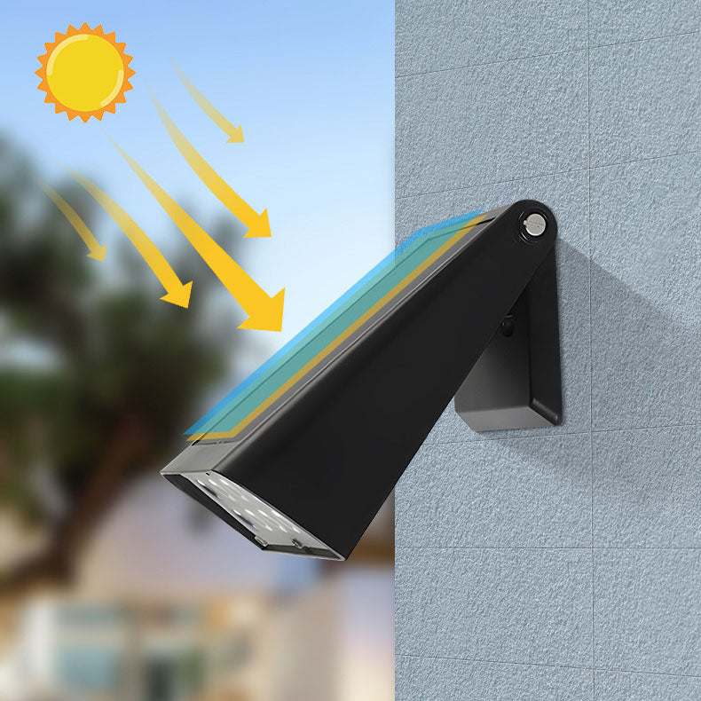 EcoGlint Rechteckige LED Wandlampe | Solarbetrieben | Minimalistisches Design für Garten und Terrasse