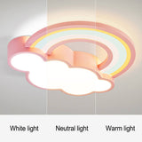 RainbowGlow LED Deckenleuchte | Cartoon Regenbogen & Wolken Design | Kinderzimmer Beleuchtung | Dimmbar