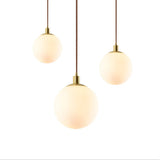 Orbilia Minimalistische Pendelleuchte | Weiße Kugel | Skandinavisches Design | Moderne Beleuchtung für Wohnräume