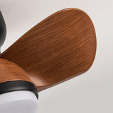 FantasiaWind Wooden LED Ceiling Fan | Modern Design | Schlafzimmer Ventilator mit LED-Licht | Deckenventilator mit Fernbedienung