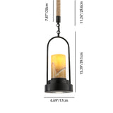 HempCandle Industrielle Pendelleuchte | Vintage Seil-Design | 1-flammige LED-Hängeleuchte | Rustikaler Stil