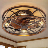IronGlow Nordic Industrial Deckenleuchte mit Unsichtbarem Ventilator | Wrought Iron Design | 4-Licht | Kleine & Große Größen | Flush Mount