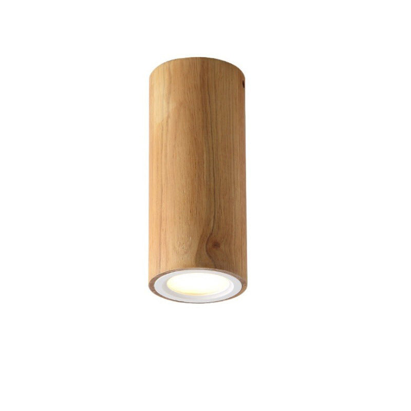 LumaKube Nordic Design LED Deckenleuchte | Holzoptik | Flush Mount | Warmweiß oder Kaltweiß | Stilvolle Beleuchtung für Zuhause