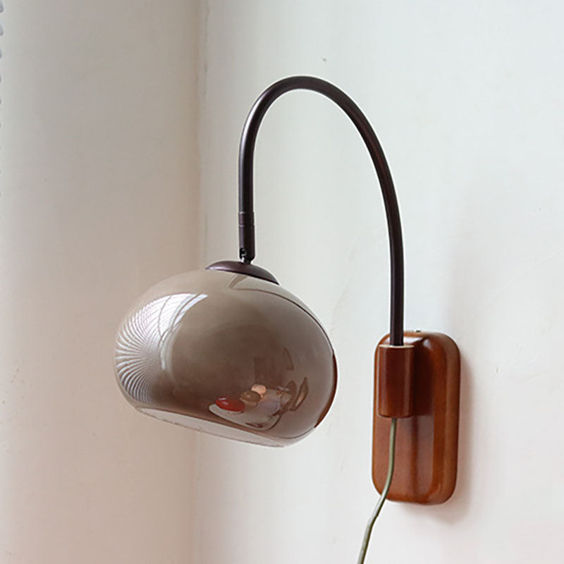 LumiCarve Wandleuchte | Minimalistisches Design | Glas & Massivholz | LED Wandleuchte für Wohnräume