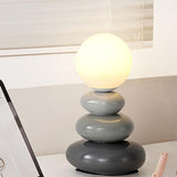 Pebluxe Minimalistische LED Tischlampe | Keramik & Glas | USB-Anschluss | Elegante Beleuchtung für Zuhause & Büro