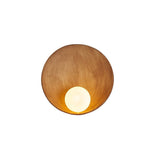 LumoSculpt Moderne Minimalistische Wandlampe | Runde Eisen & Harz | 1-Lichthalter | Wanddeko für Zuhause
