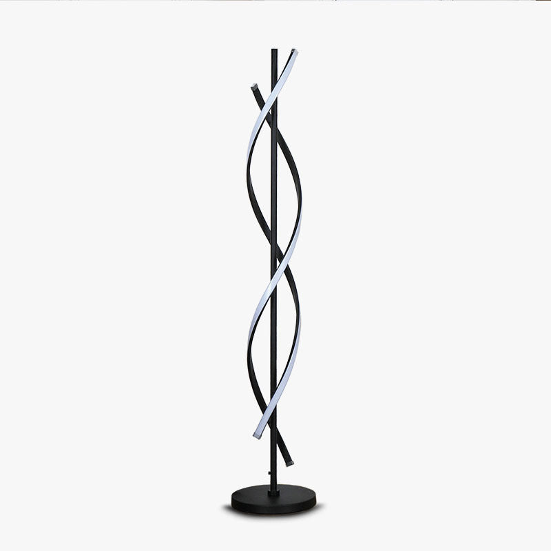 LumiSpire LED Stehlampe | Minimalistisches Spiraldesign | 1-flammige Standlampe | Dimmbares Licht