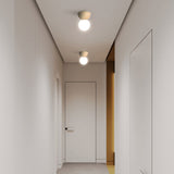 LumaFlair ZenGlow Japanischer Minimalismus LED Deckenleuchte | Holzoptik | Glasdesign | Runde Form | Flush Mount | Stilvolle Beleuchtung