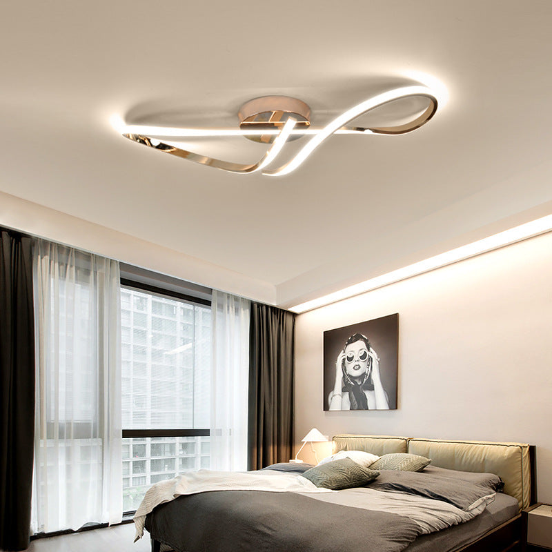 TwistLum LED-Deckenleuchte | Modernes Spiraldesign | Aluminium & Silikon | Schlafzimmerbeleuchtung