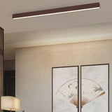 LumiGrain Minimalist LED Deckenleuchte mit Holzoptik | Aluminiumstreifen | Warmes, neutrales & weißes Licht | Moderner Stil