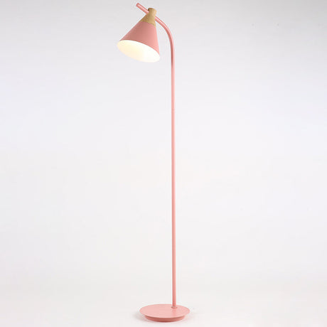 LuxiCone Nordic Macaron Stehlampe | Konischer Lampenschirm | 1 Licht | Kreatives Design | Stehende Bodenleuchte