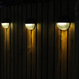 SolarArc LED Wandleuchte | Halbkreisdesign | Solarbetrieben | Außenlampe für Garten & Zaun | 6 LEDs