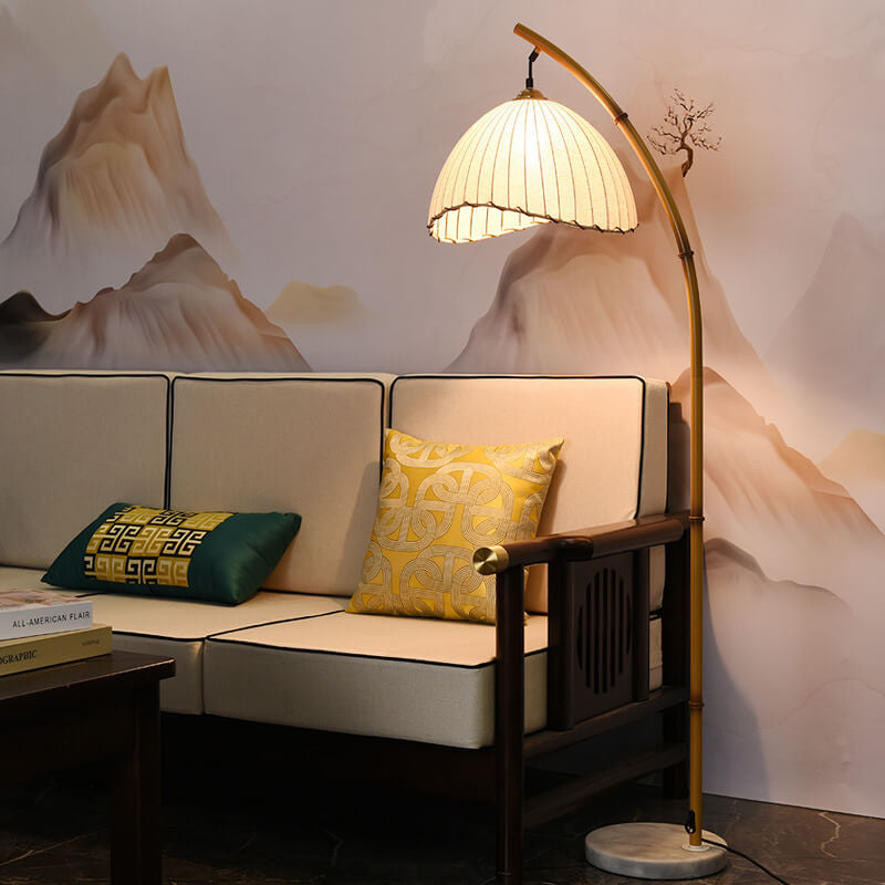 BambooLume Retro Bamboo Pole LED Stehlampe | 1-Licht | Modernes Design | Dimmbare Beleuchtung | Naturdeko für Zuhause