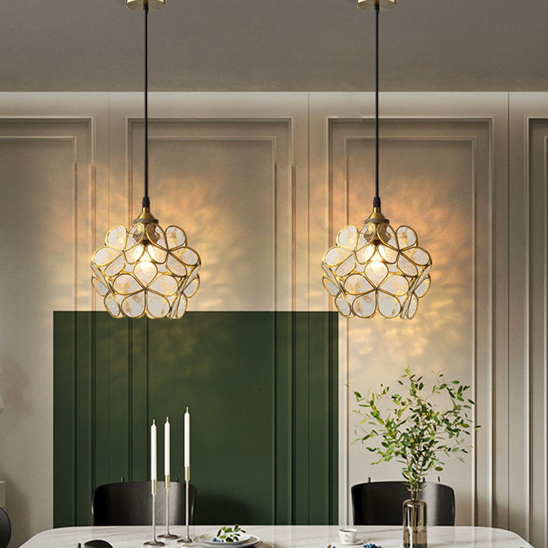 PetalGlow Glasblütenblatt-Pendelleuchte | Nordischer Stil | Elegantes Design für Ess- & Wohnzimmer