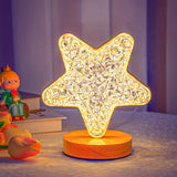 LunaStar Tischlampe | Nordic Design | Mond & Stern | LED USB | Stimmungslicht