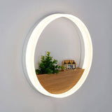 Lumoshelf LED Wandleuchte | Massivholz mit Ablage | Runde Wandlampe | Warm- & Weißlicht