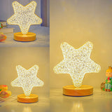 LunaStar Tischlampe | Nordic Design | Mond & Stern | LED USB | Stimmungslicht