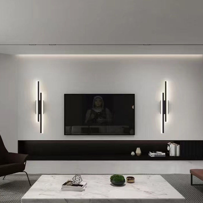 LuxLine Moderne LED Wandlampe | Minimalistisches Design | Eisen & Acryl | Dimmbares Licht