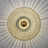 GlowDisc Vintage Wandleuchte | Strukturiertes Glas | Zeitloses Design