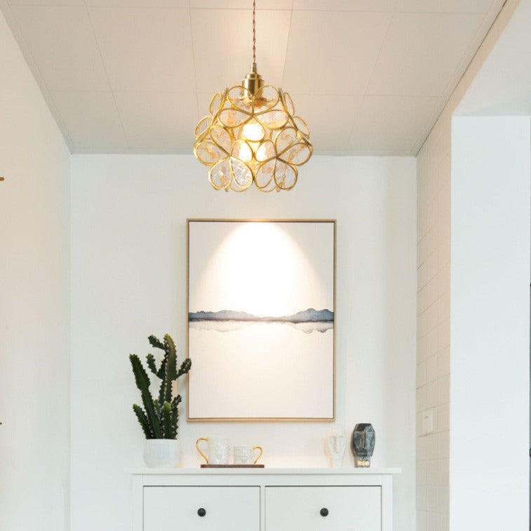 PetalGlow Glasblütenblatt-Pendelleuchte | Nordischer Stil | Elegantes Design für Ess- & Wohnzimmer