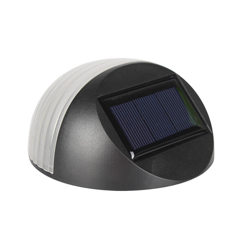 SolarArc LED Wandleuchte | Halbkreisdesign | Solarbetrieben | Außenlampe für Garten & Zaun | 6 LEDs