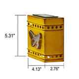 SolarForge Retro Solar Wandlampe | Quadratisches Box-Design | Aged Iron | LED Outdoor Beleuchtung