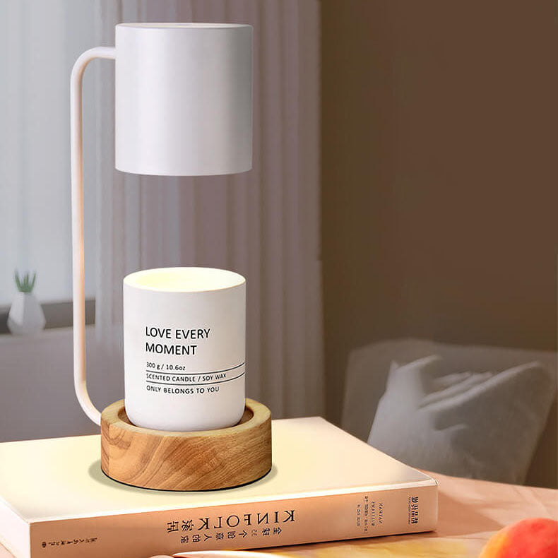 ShinaiGlow Holz-Tischlampe | Dimmbar | Timer-Funktion | Wachseffekt | Modernes Design